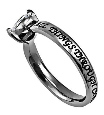 WOMEN'S CZ HEART RING