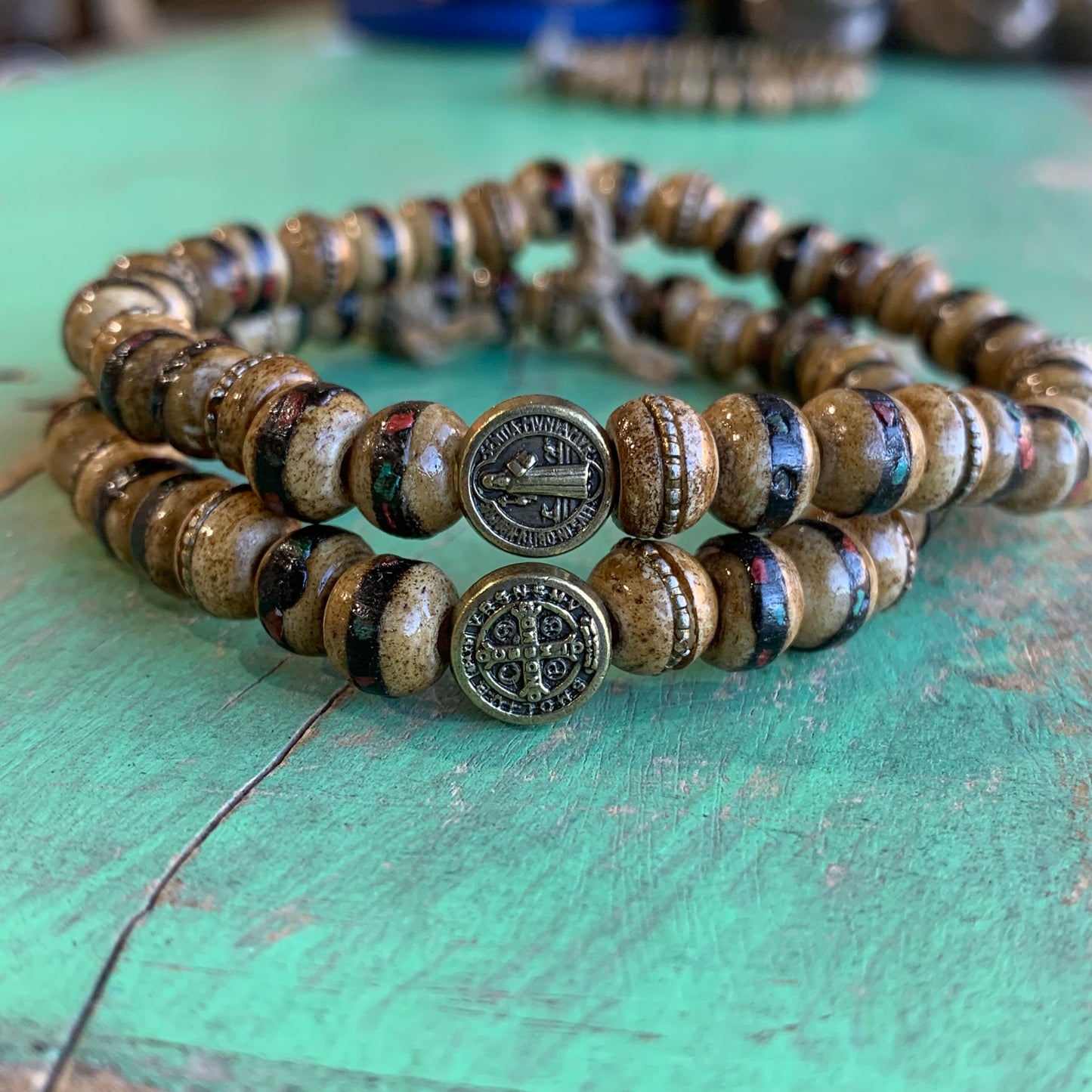 Men Of Faith Brown Prayer Bracelet