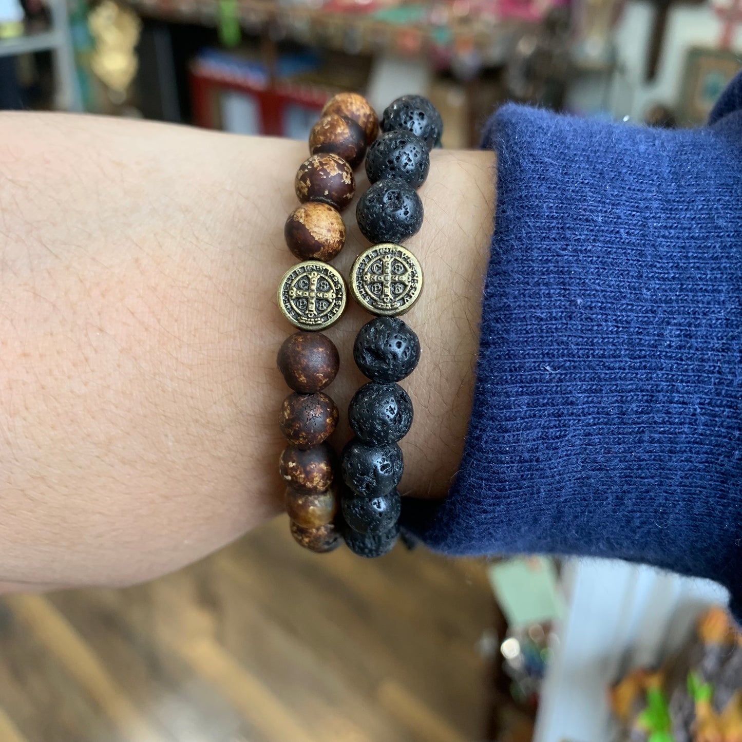 Bronze St Benedict Adjustable Bracelet