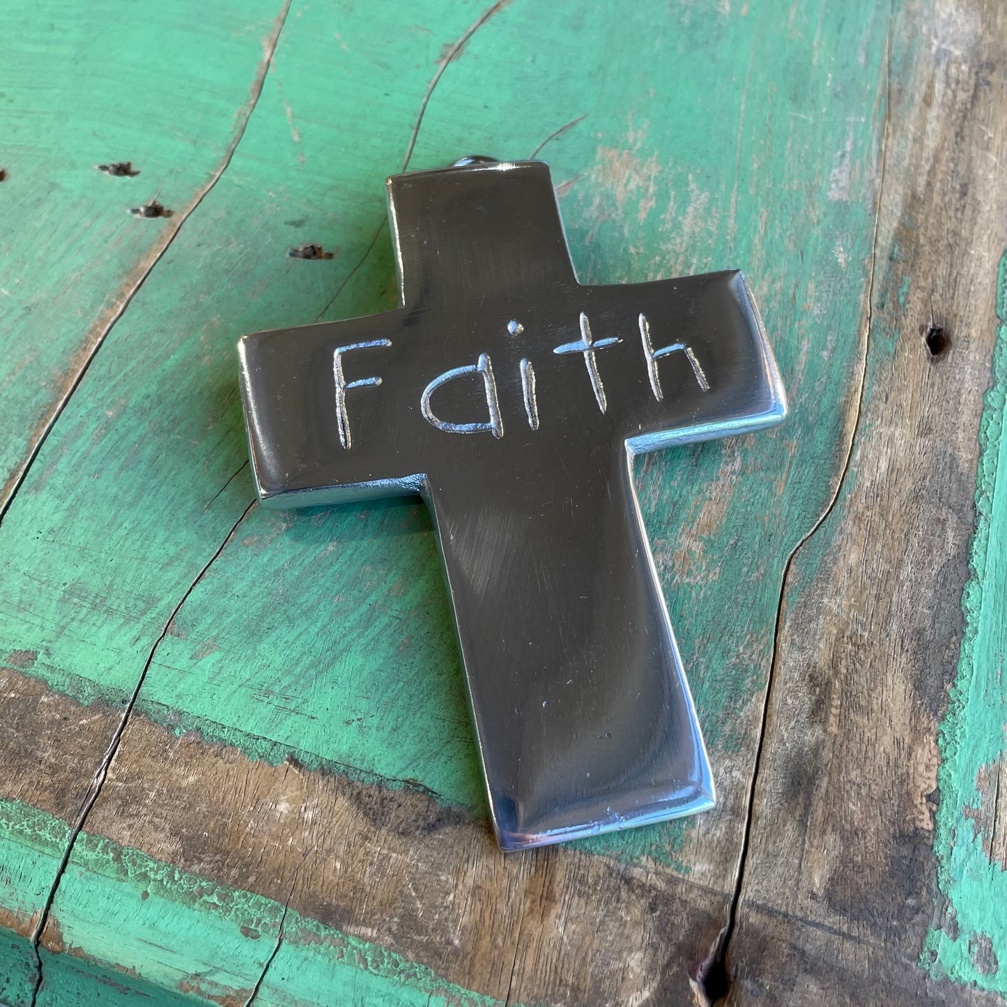 Faith, Hope, Love Pewter Crosses