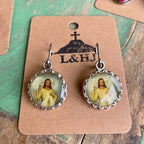 Enamel Saint Earrings