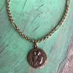 Long Gold Faith Necklace
