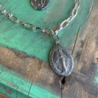 Big Medal Link Necklace or Bracelet