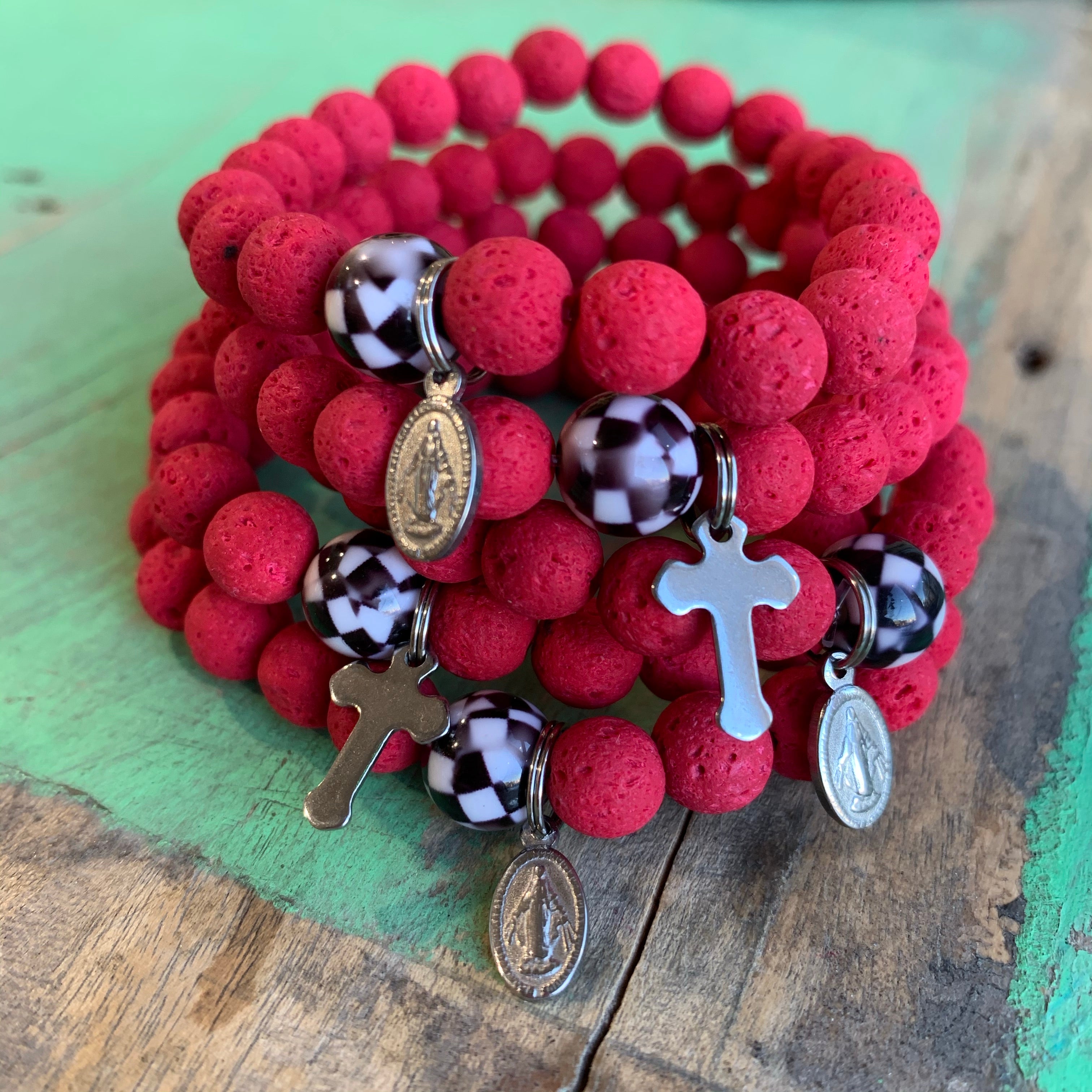 Mackenzie Inspired Red Lava Bracelet