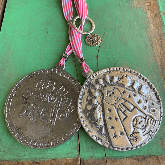 Pewter Virgencita Door Blessing