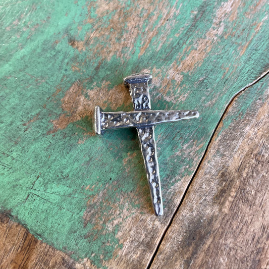 Sterling Silver Nails Cross