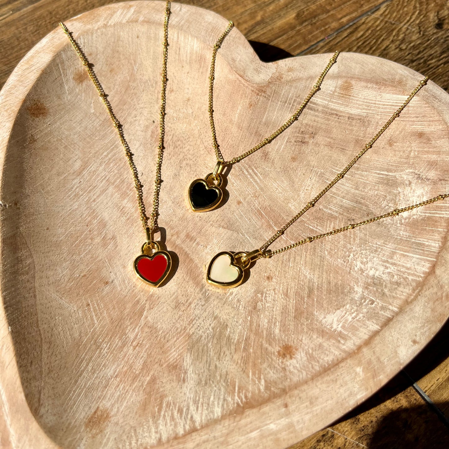 Gold Stainless Steel Heart Lock Necklace