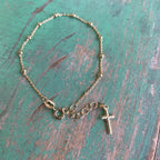 Sterling Silver 2mm Rosary Bracelet