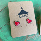 Heart Stud Earrings Silver