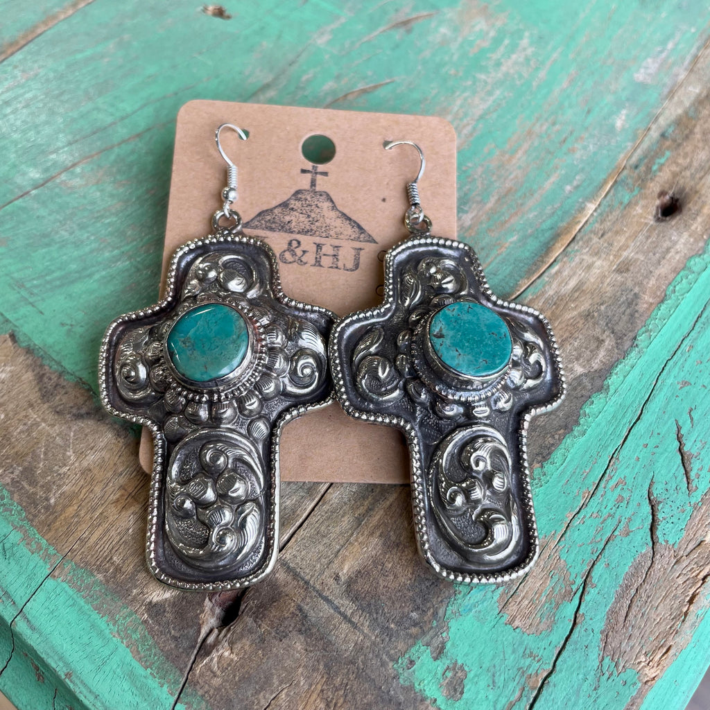 Chunky Cross Earrings