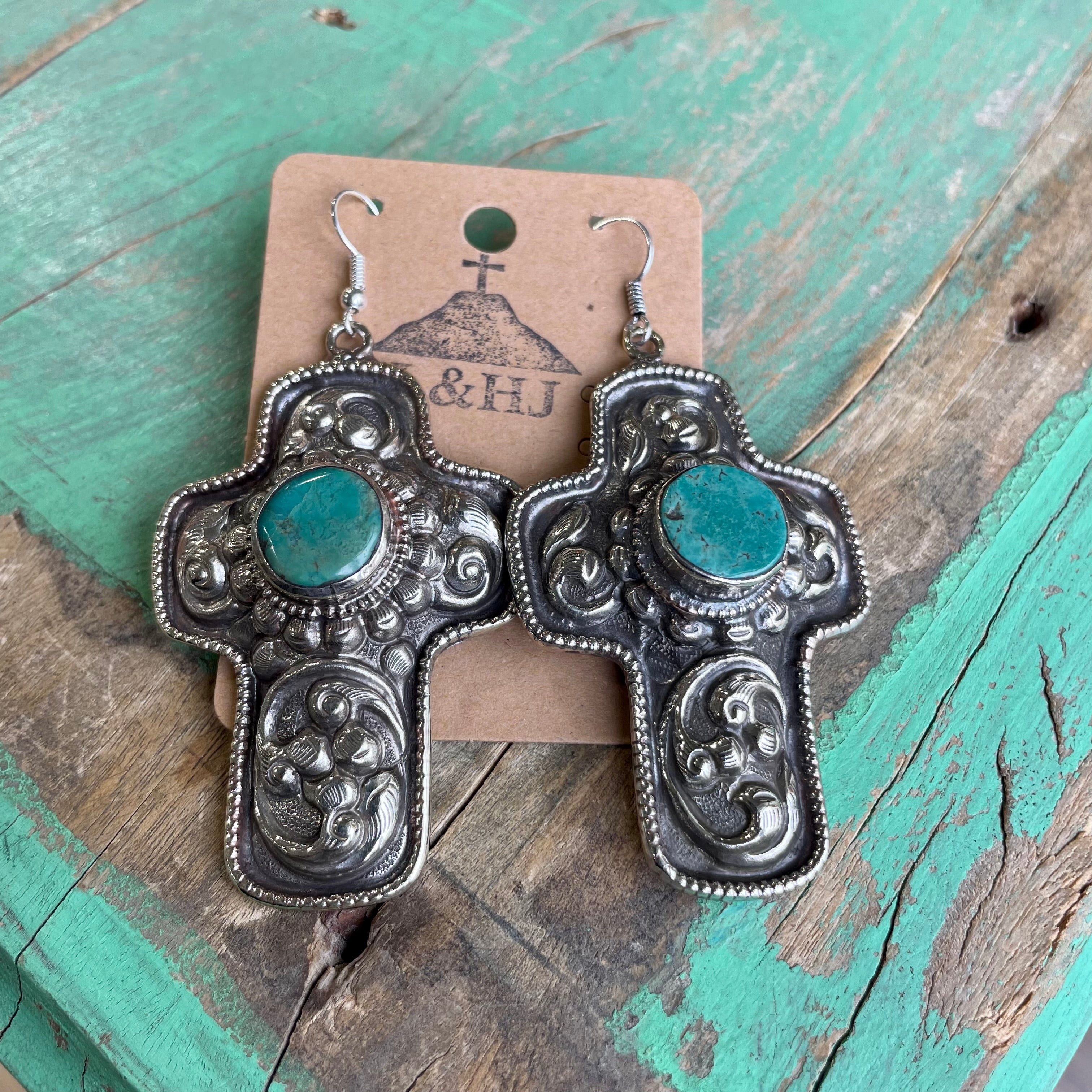 Chunky Cross Earrings