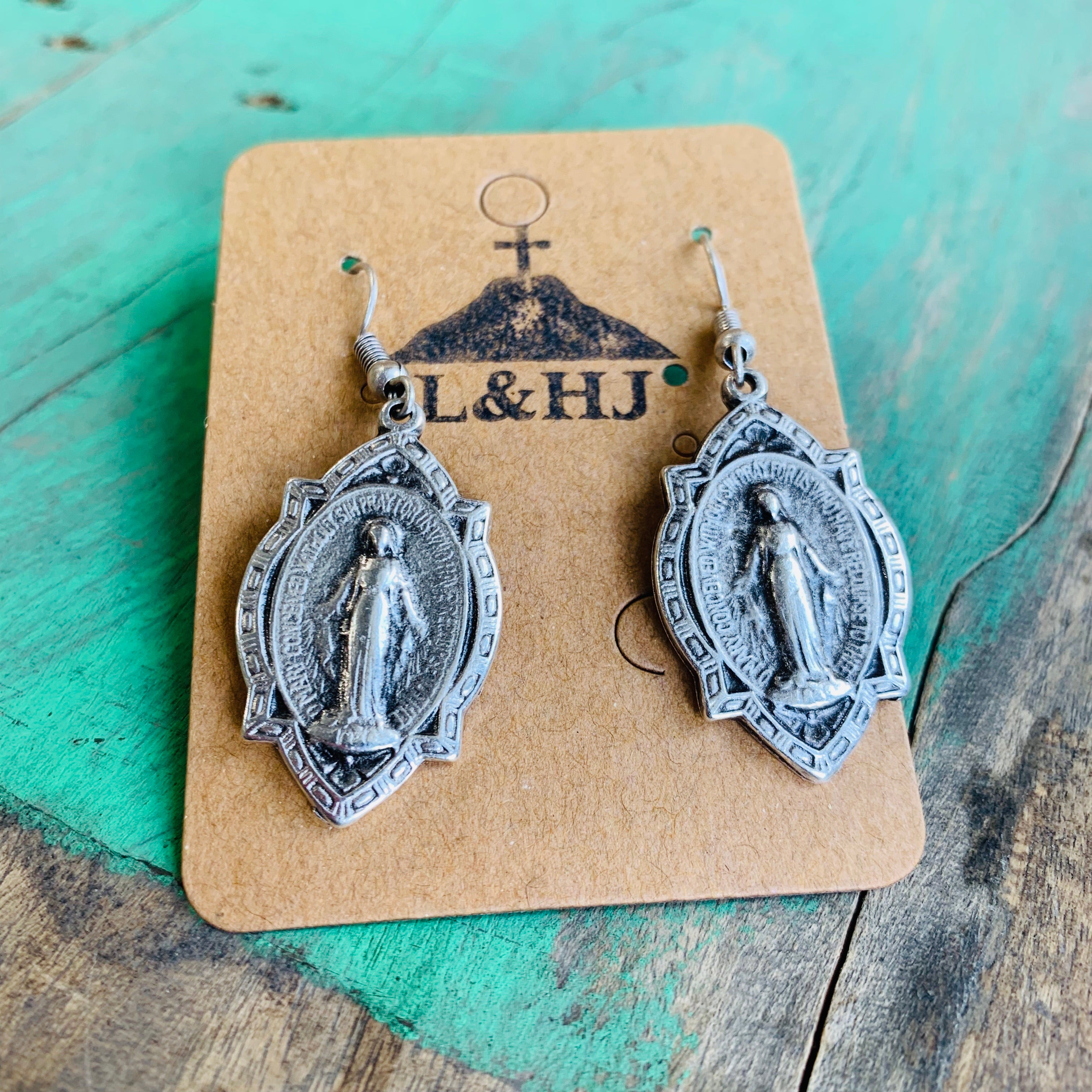 Miraculous Medal Earrings and Ring