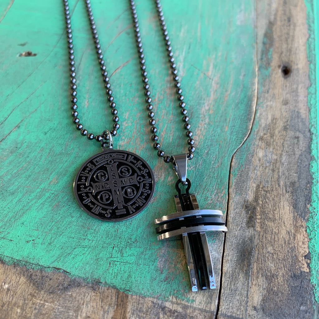 Gunmetal St Benedict Ball Chain