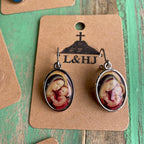 Enamel Saint Earrings