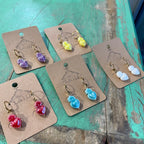 Ceramic Sacred Heart Earrings