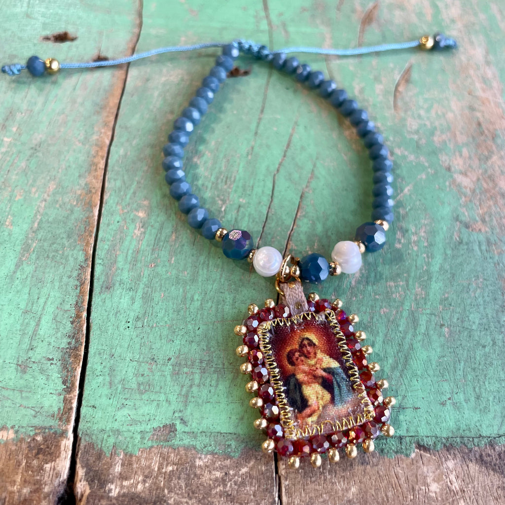 Hanging Beaded Scapular Bracelets