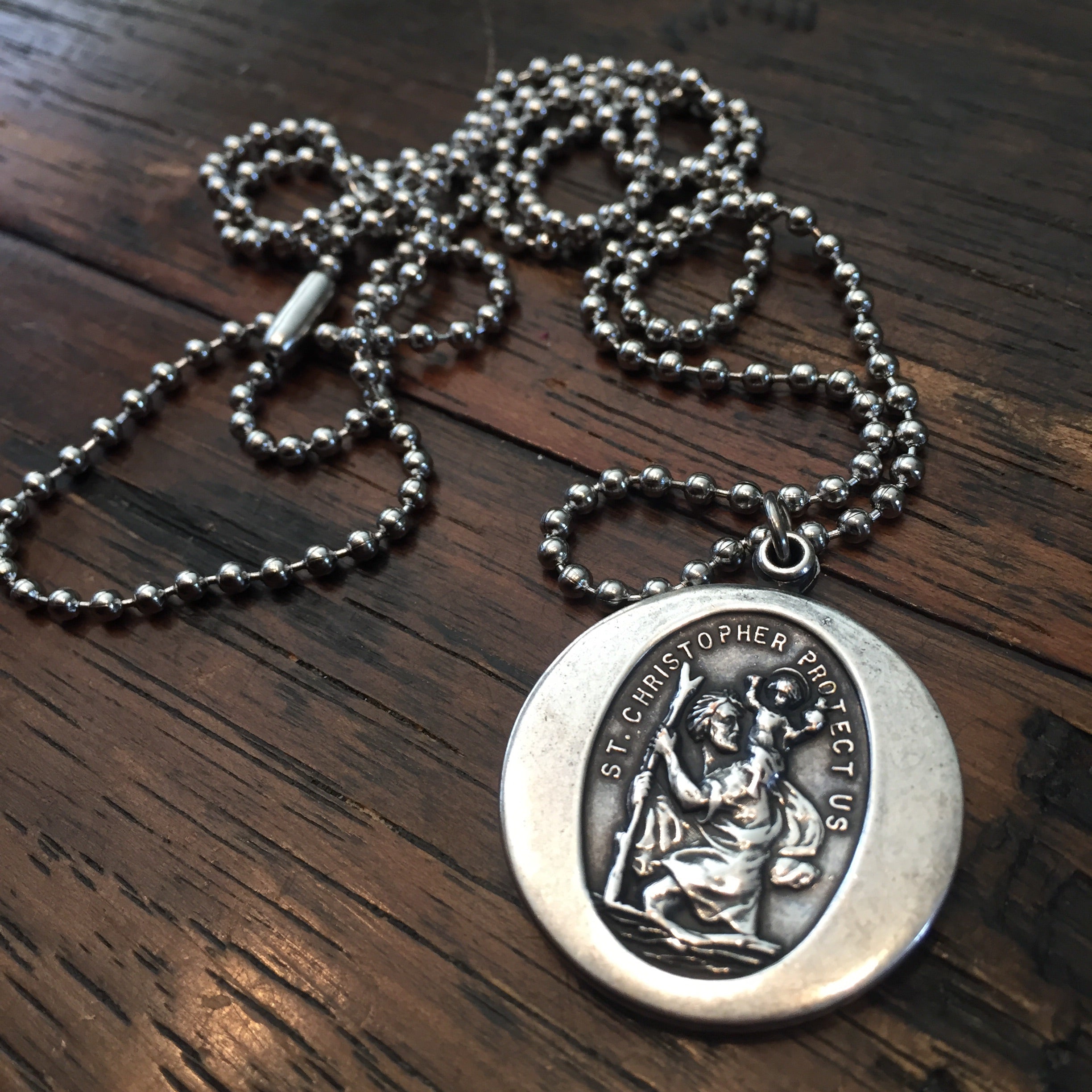 Stainless Steel Ball Chain Prayer Necklace