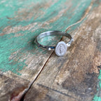Sterling Silver Mini Miraculous Medal Rosary Ring