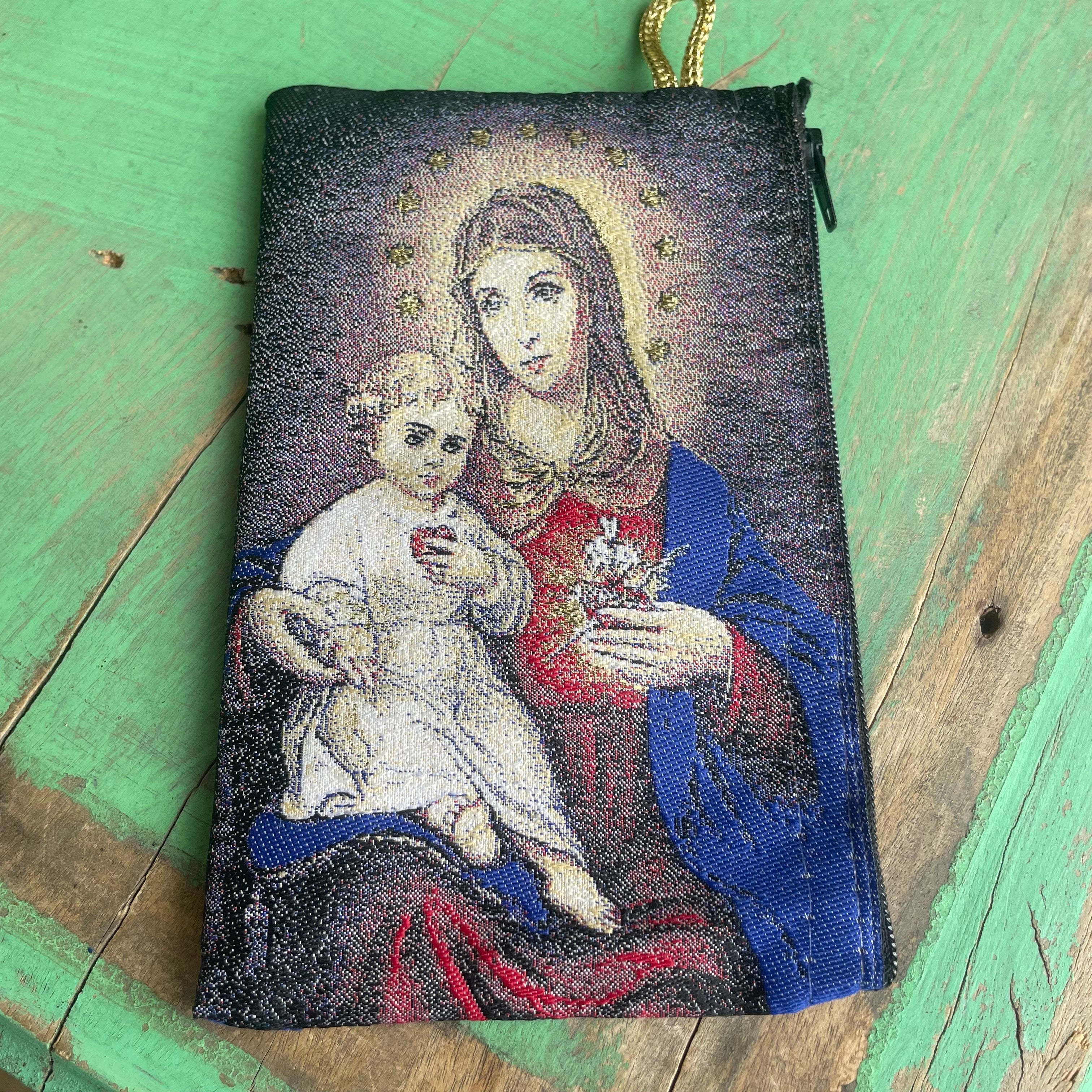 Large Rosary Pouches of Madonna and Child