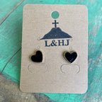 Heart Stud Earrings Gold