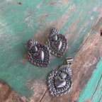 Sacred Heart Dots Earrings and Pendant