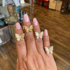 Butterfly Adjustable Gold Rings