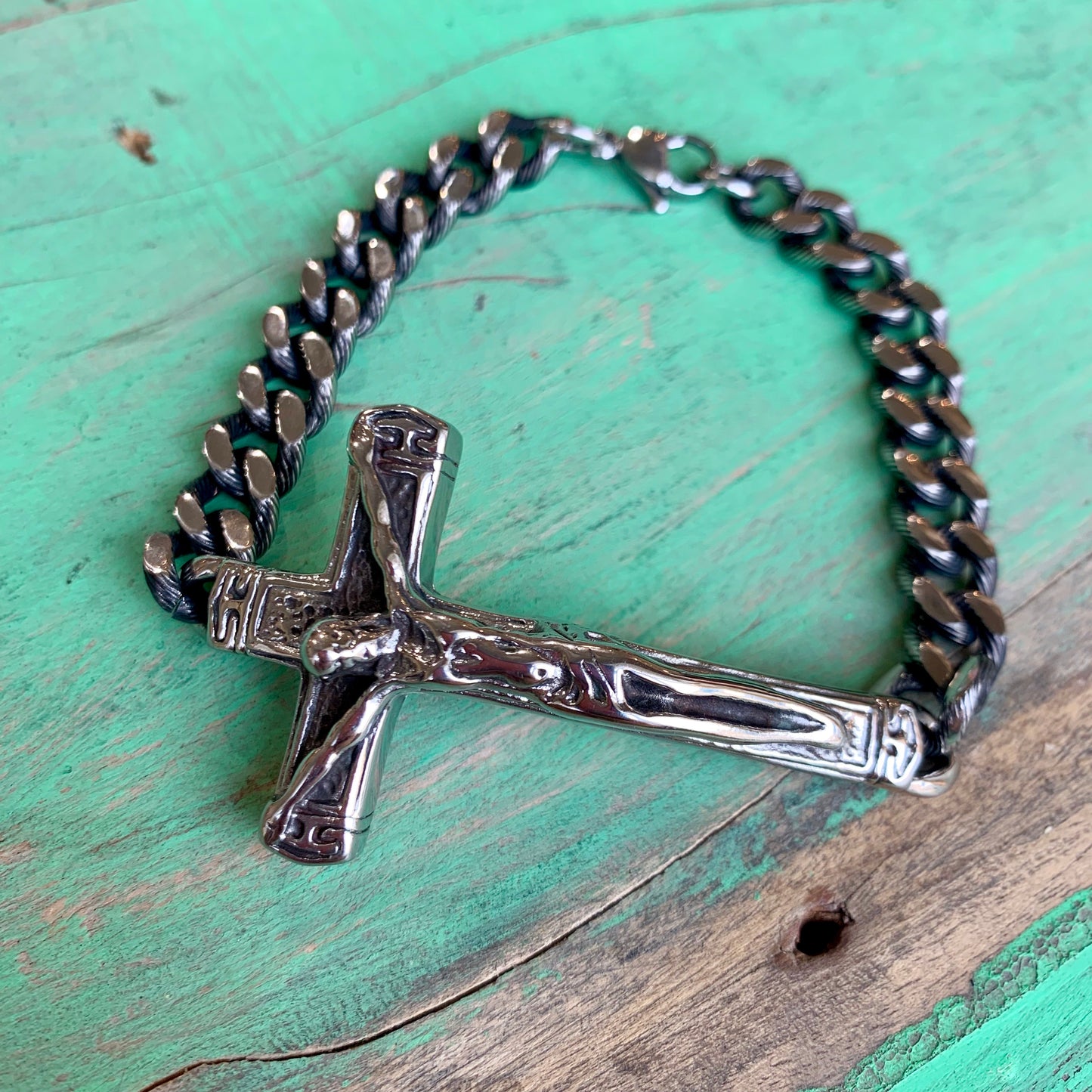 Stainless Steel Crucifix Bracelet