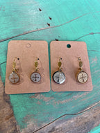 St Benedict Gold Stainless Steel Earrings