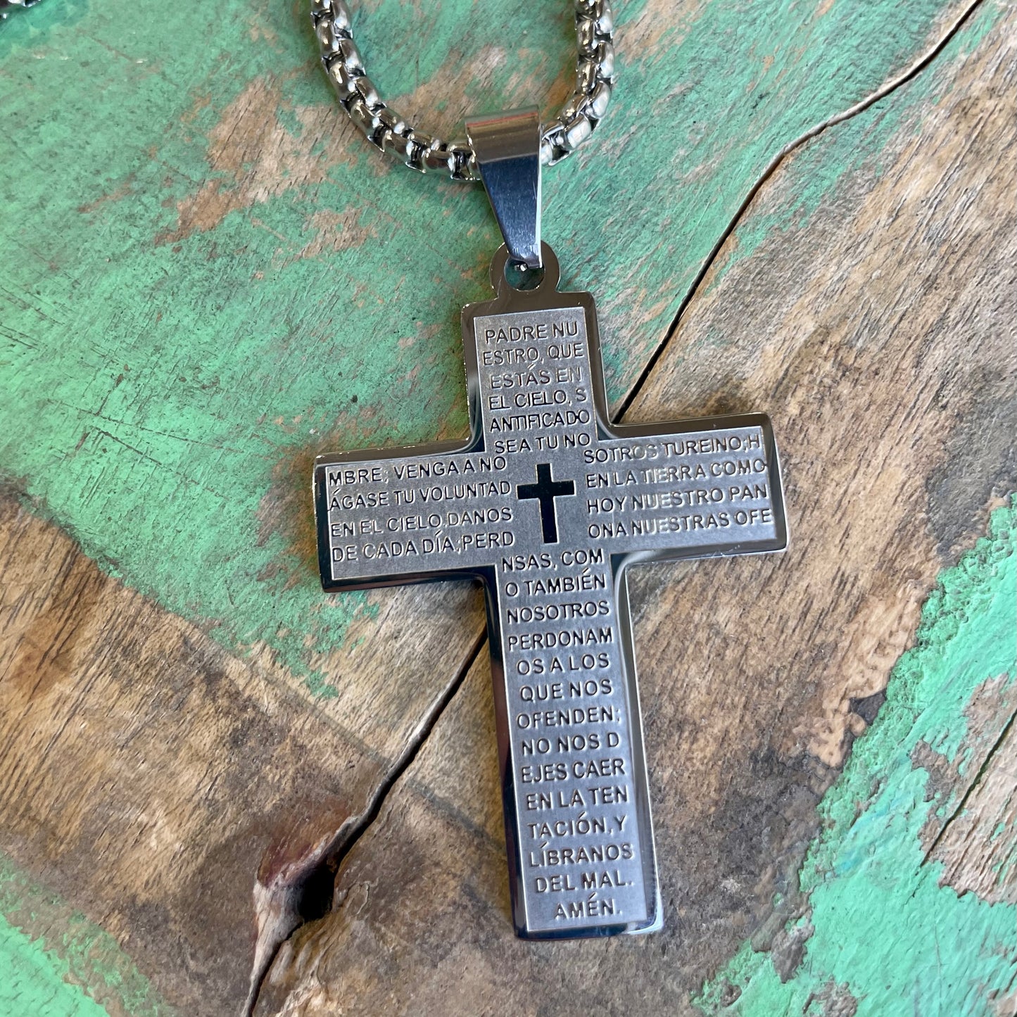 Padre Nuestro Cross Necklace