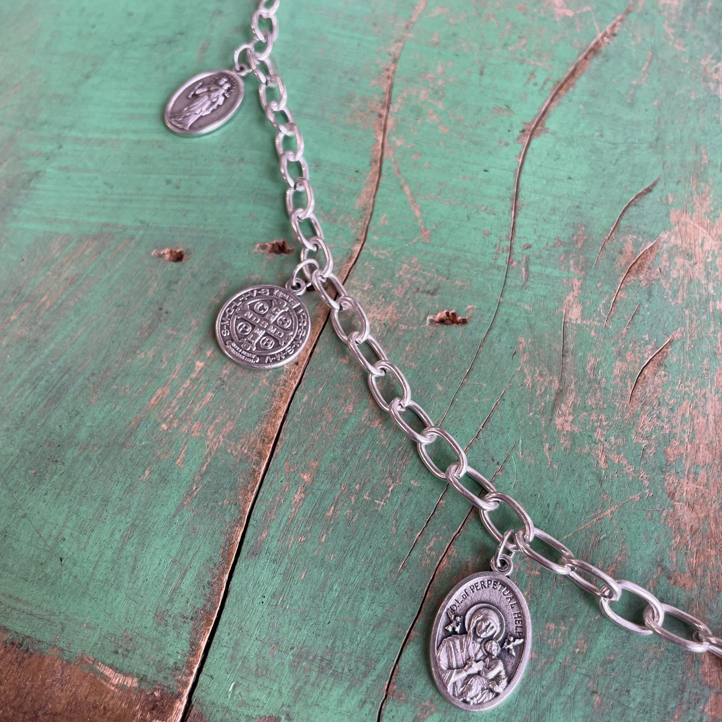 Long Saint Charm Necklace