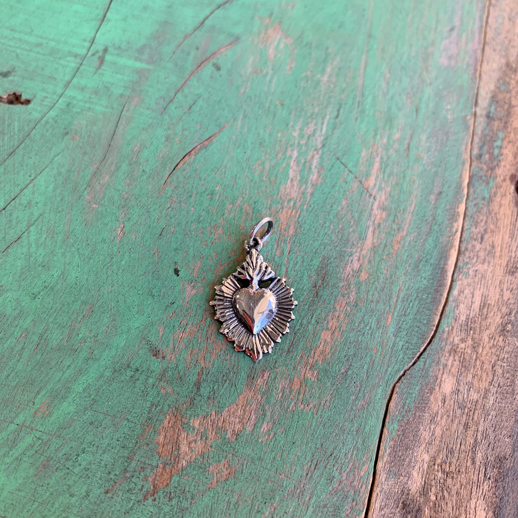 Sterling Silver Small Sacred Heart