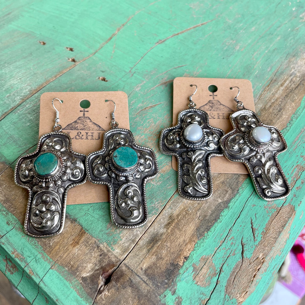 Chunky Cross Earrings