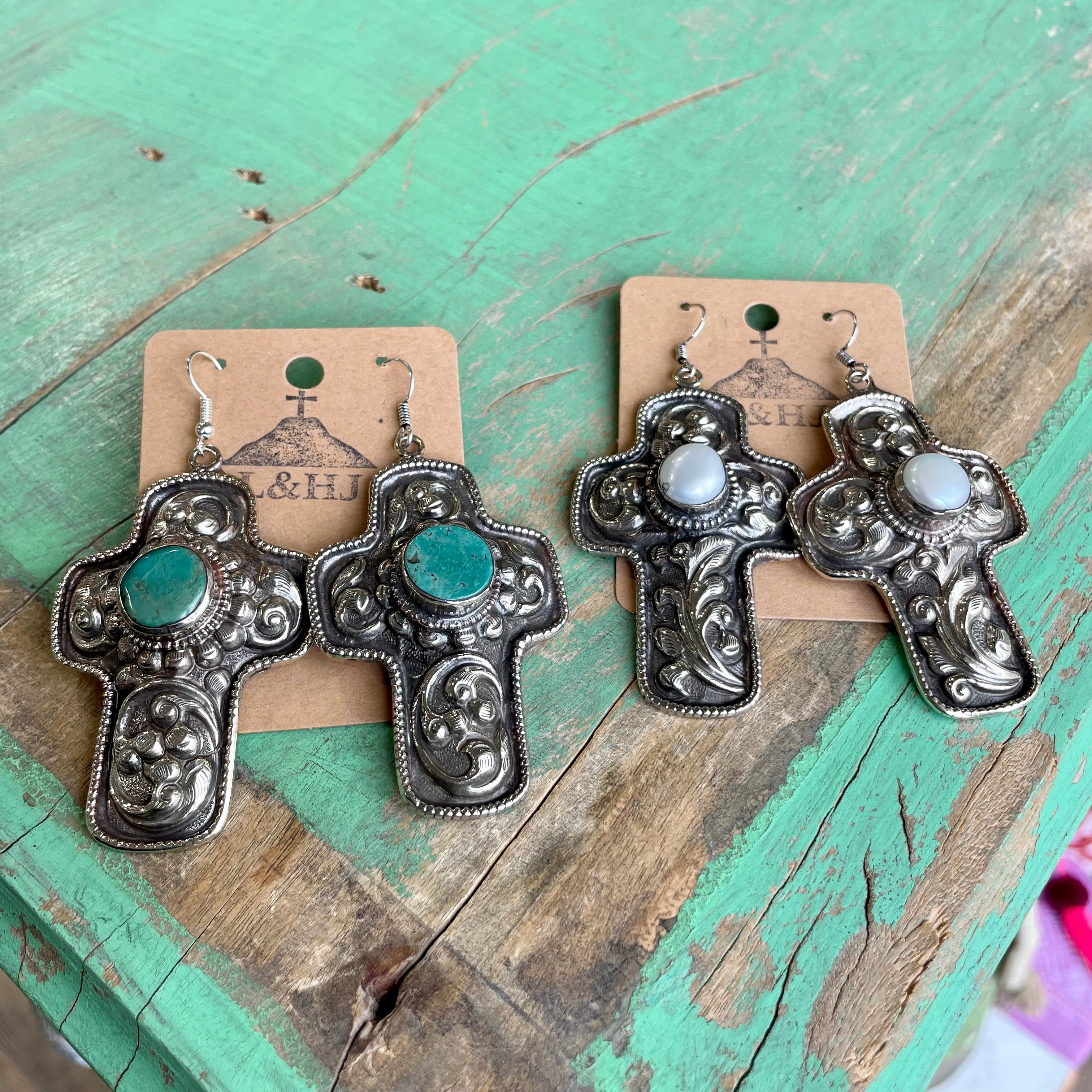 Chunky Cross Earrings