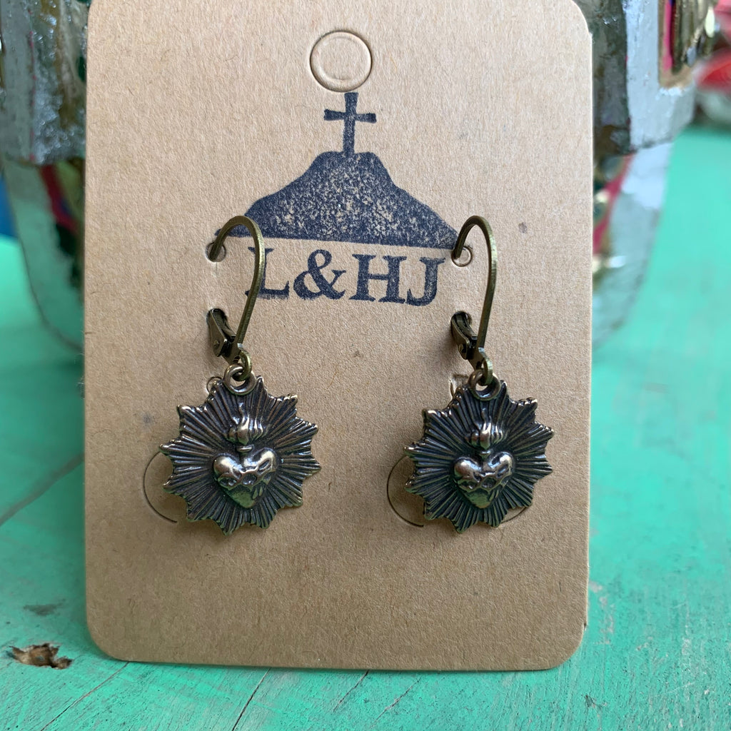 Bronze Faith Earrings
