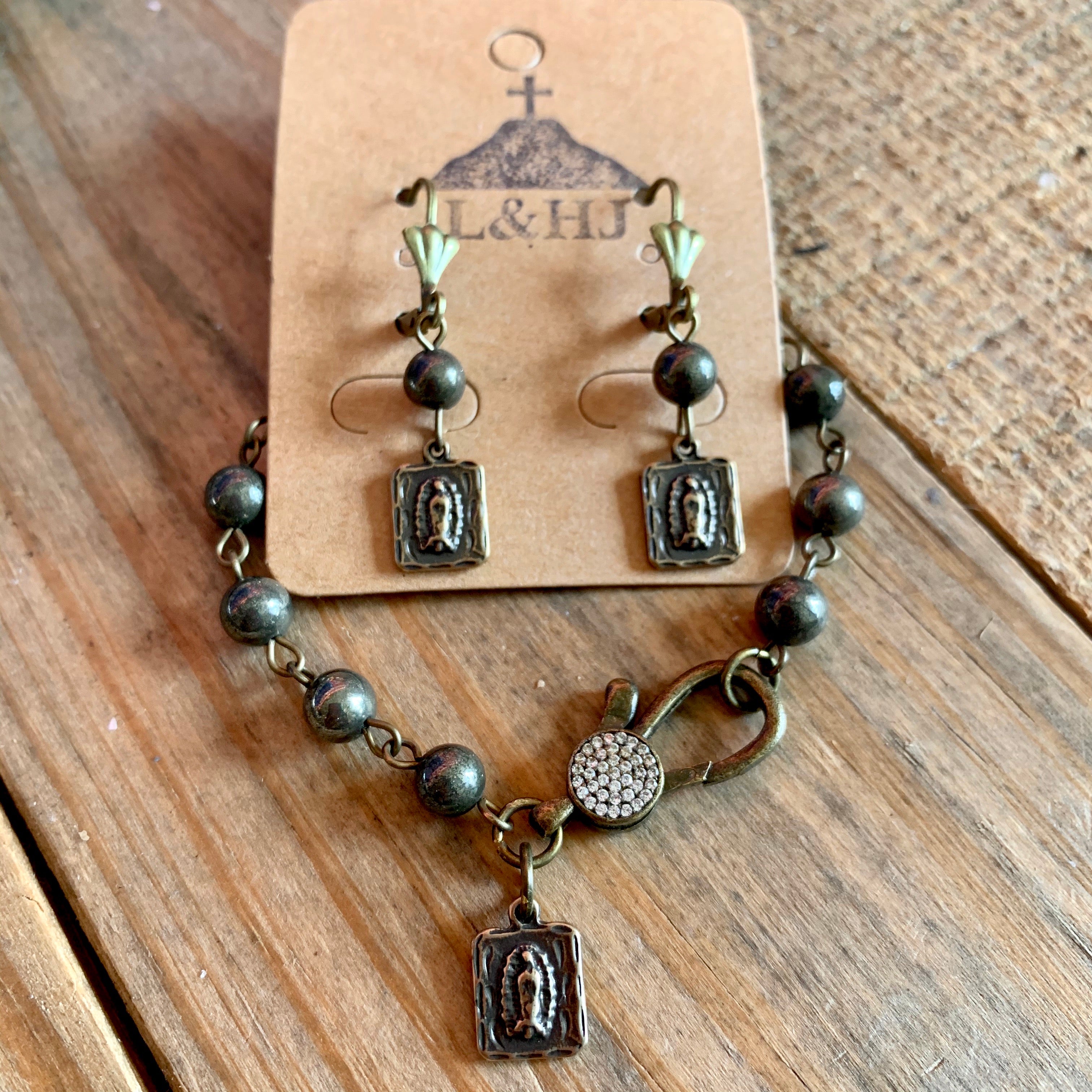 Pyrite OLG Clasp Necklace Set