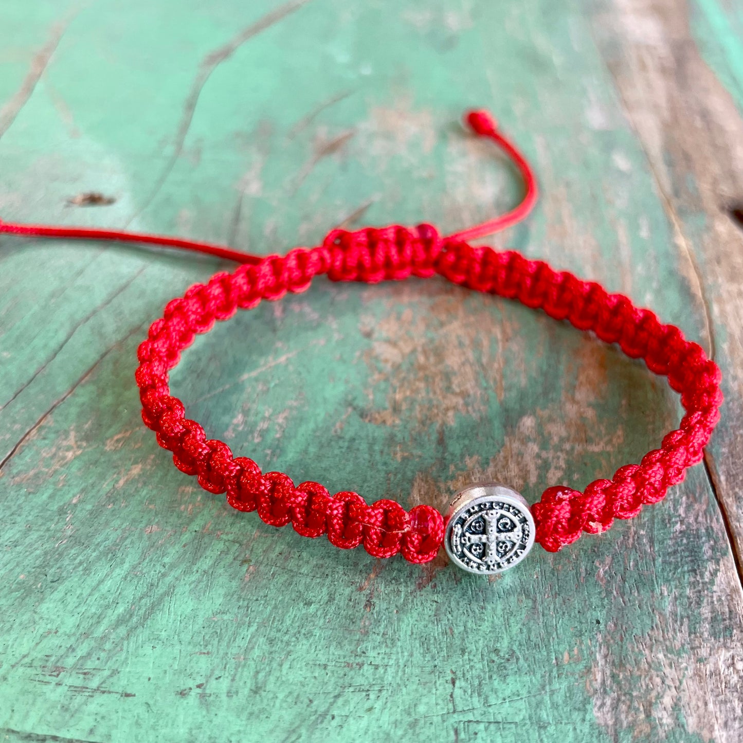 St Benedict Braided Cord Bracelet