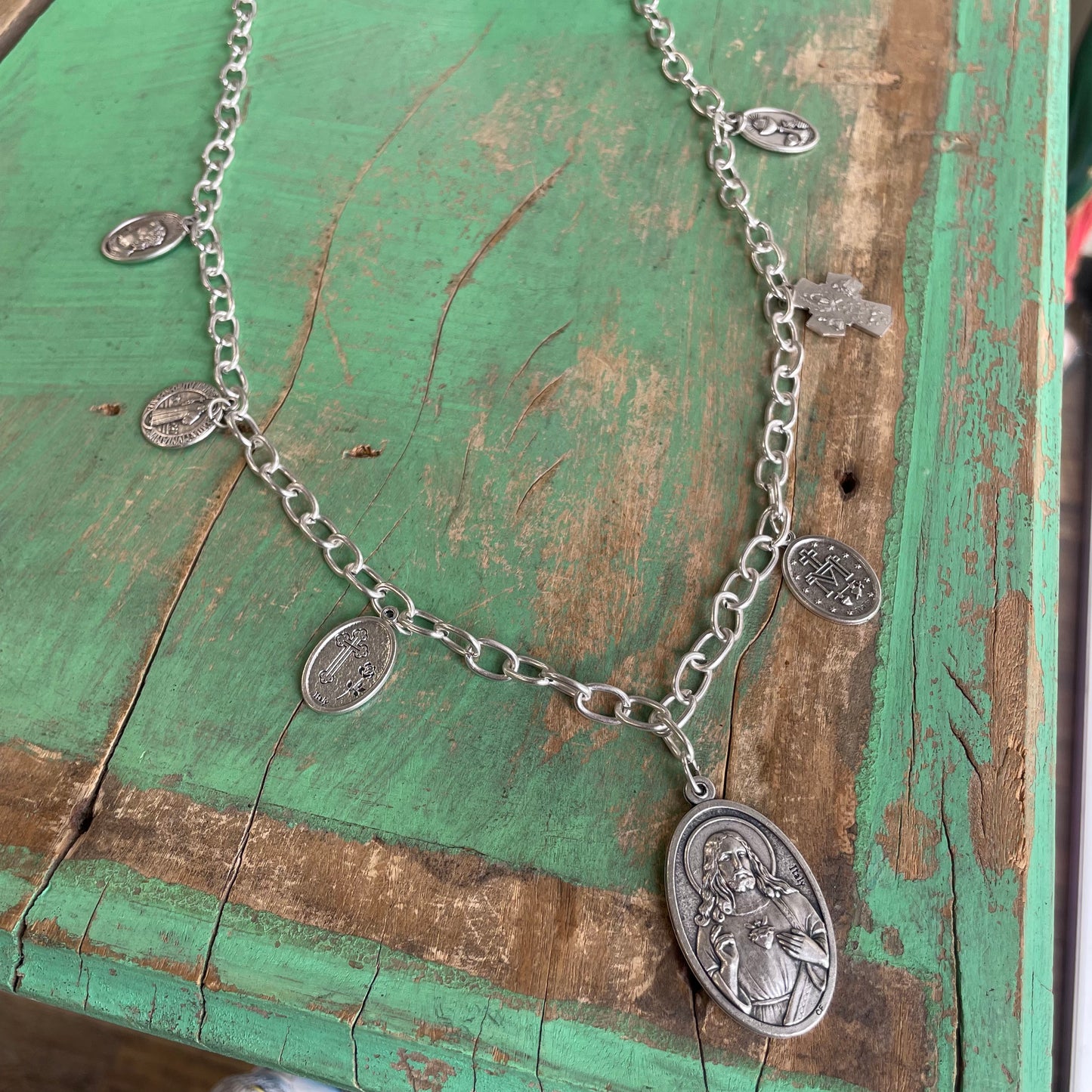 Long Saint Charm Necklace