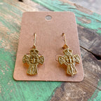 Gold Plated Saint Earrings