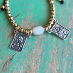 Hematite Small Scapular Adjustable Bracelet