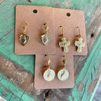 Gold Plated Saint Earrings