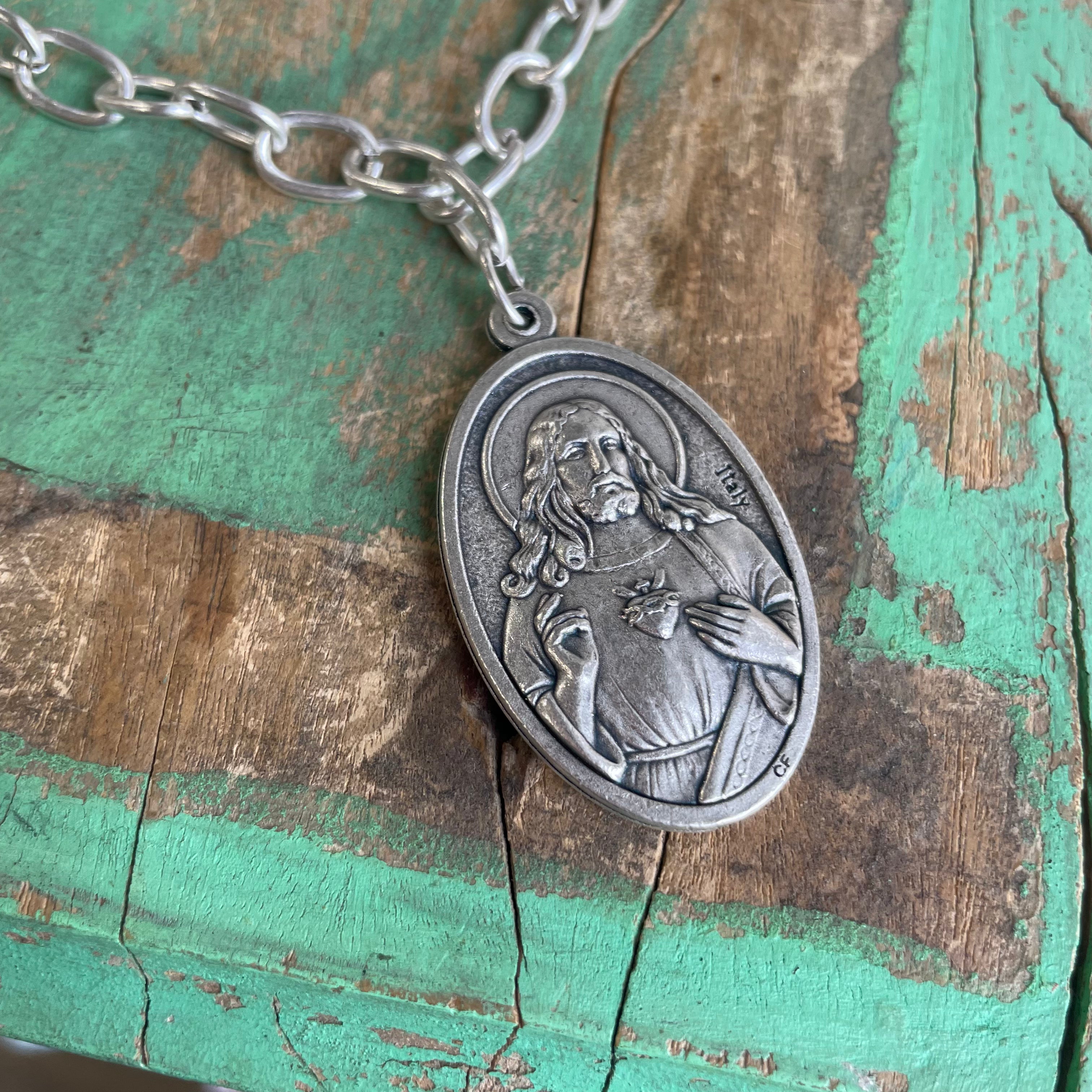 Long Saint Charm Necklace