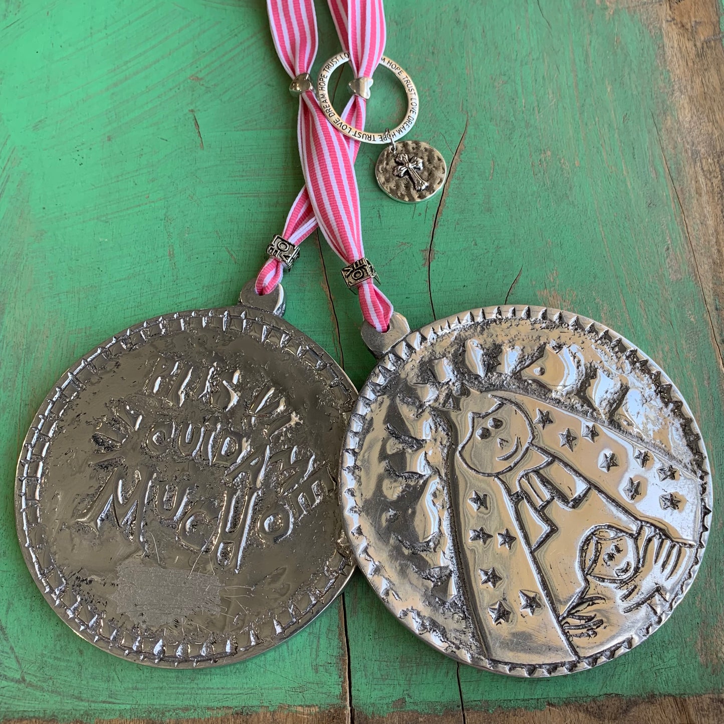 Pewter Virgencita Door Blessing