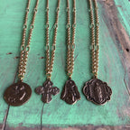 Long Gold Faith Necklace
