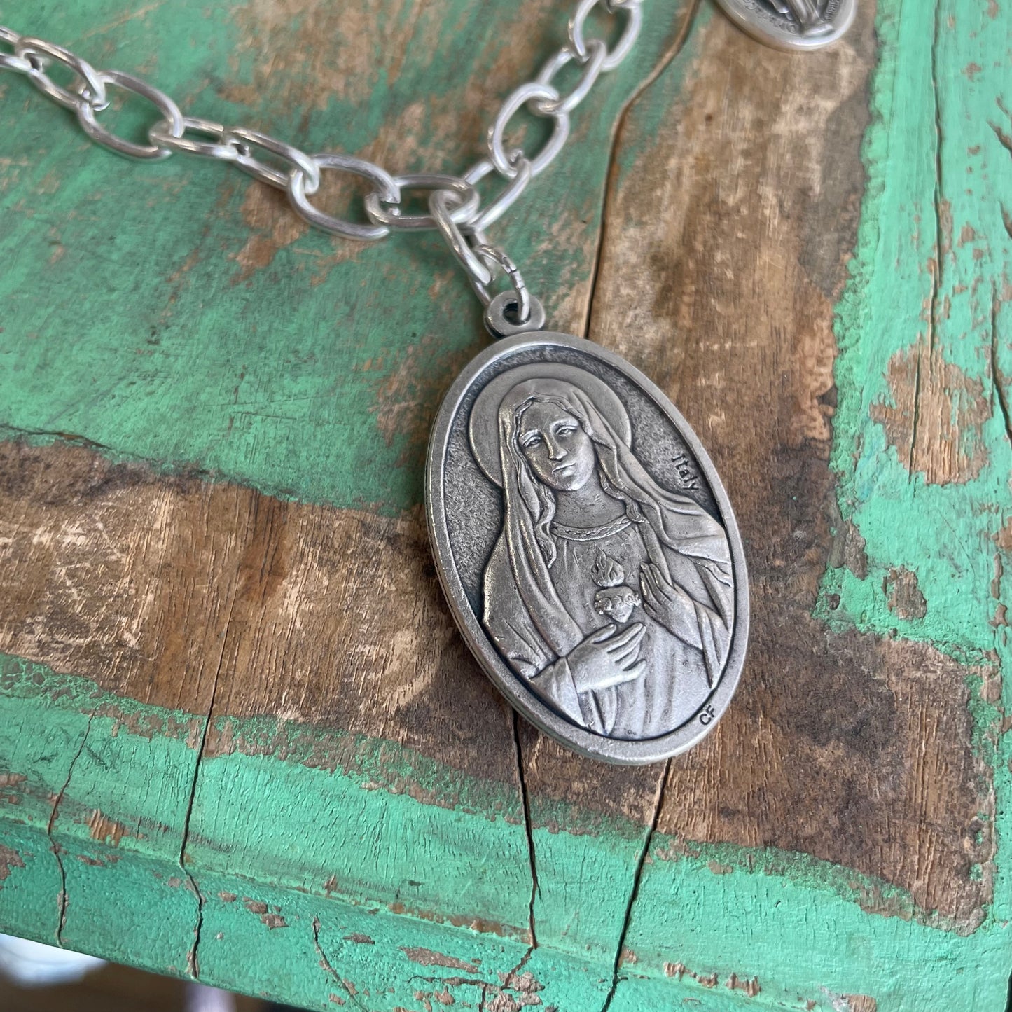 Long Saint Charm Necklace