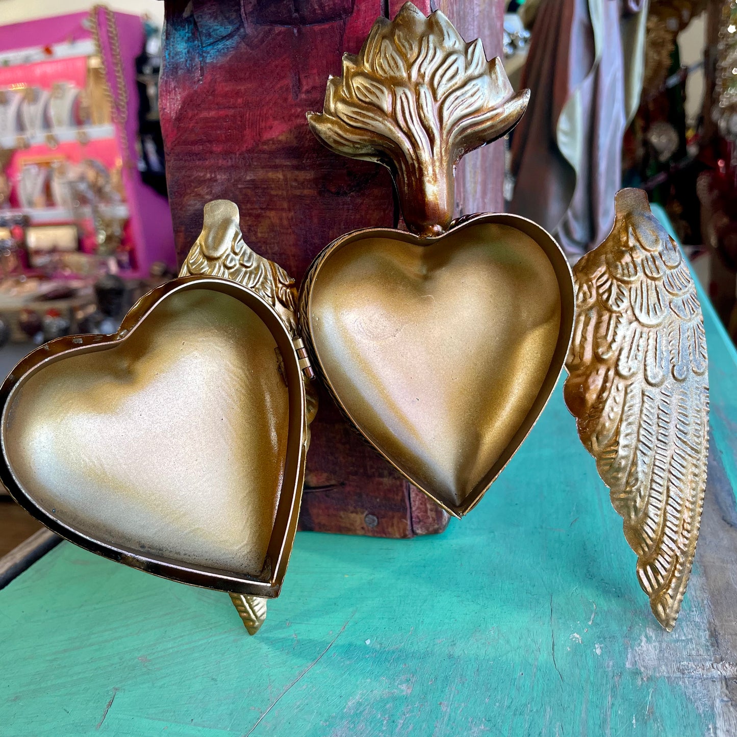 Sacred Heart Box with Wings