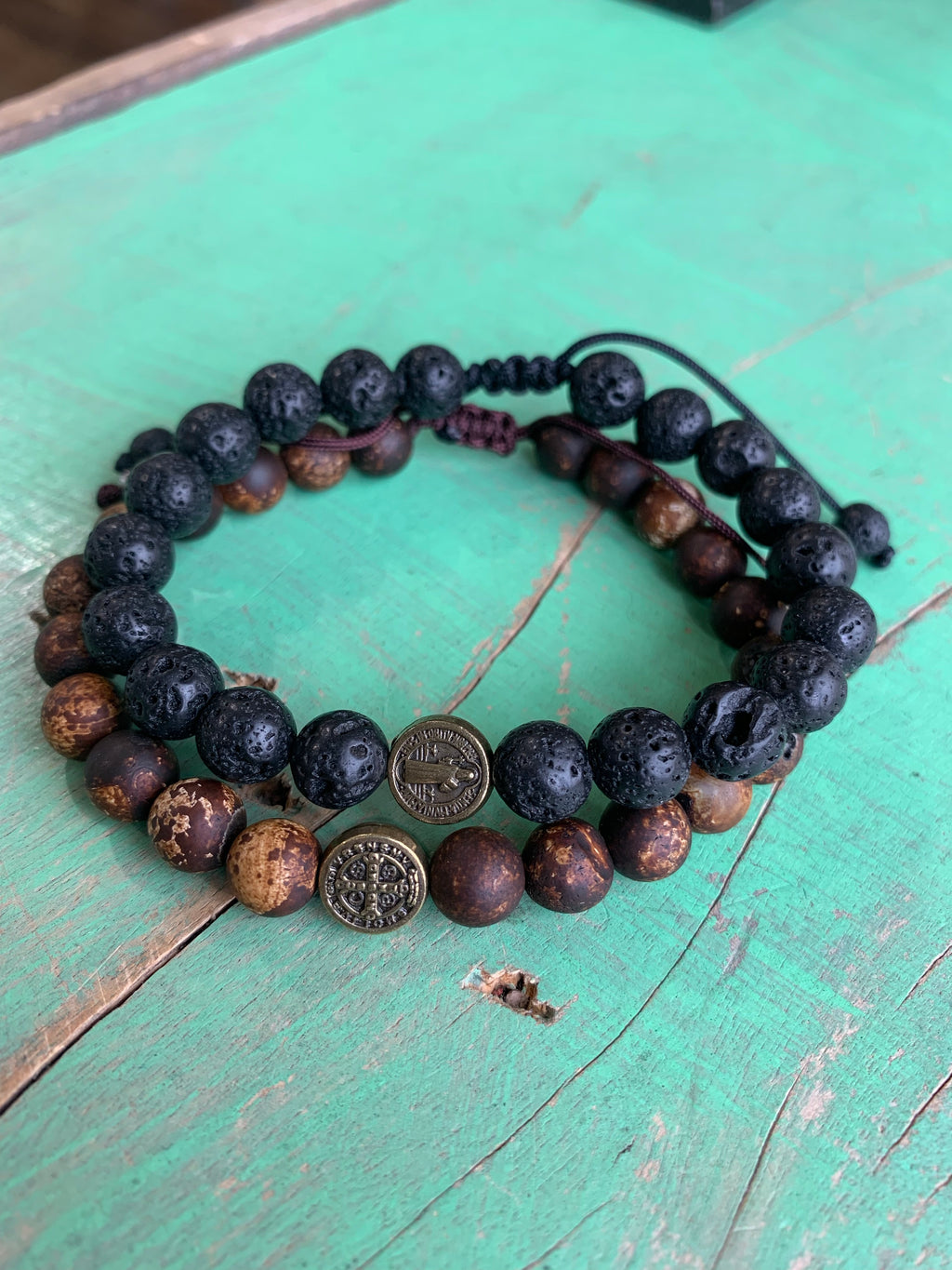 Bronze St Benedict Adjustable Bracelet