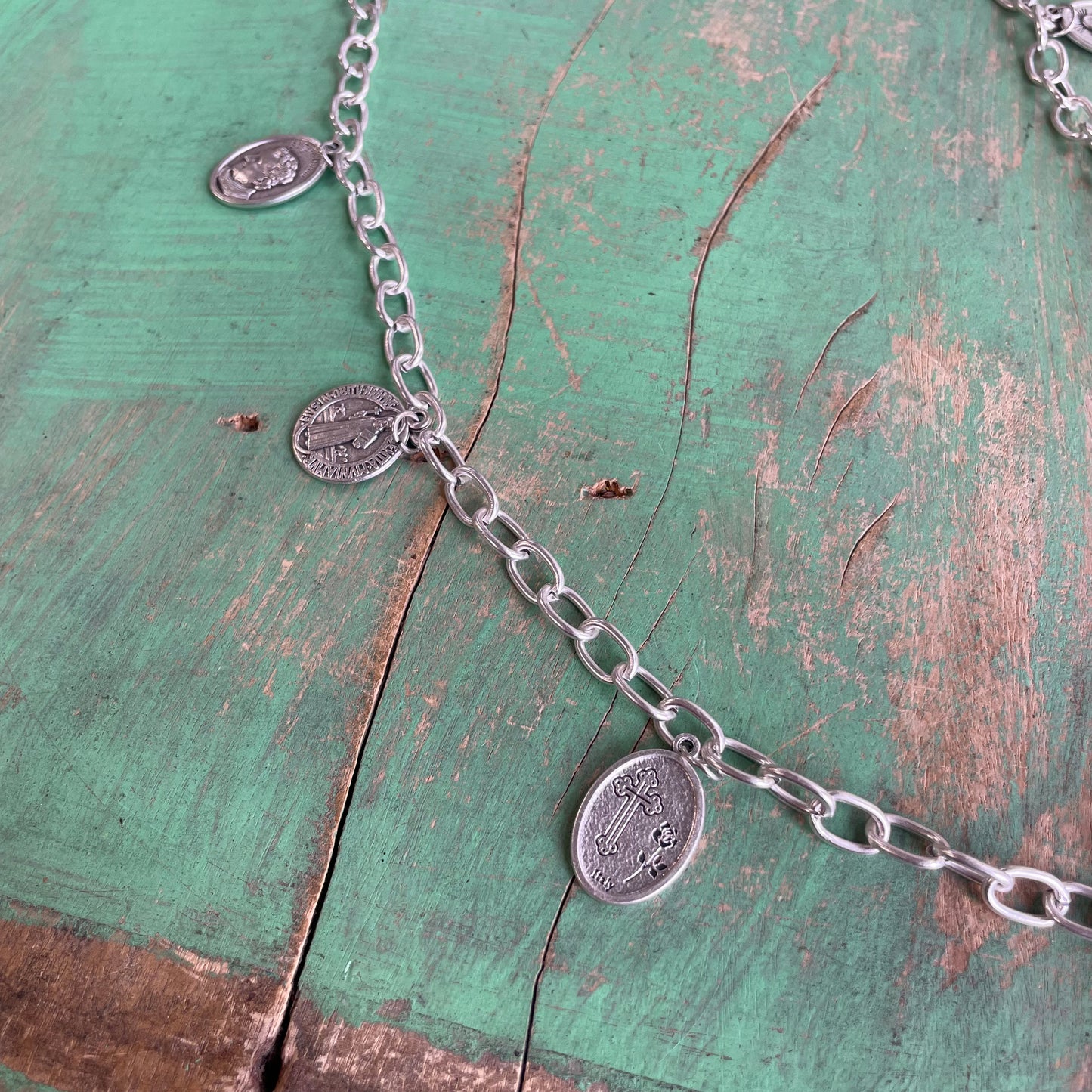 Long Saint Charm Necklace