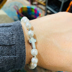 Chunky Cross Pearl Bracelet
