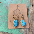 Ceramic Sacred Heart Earrings