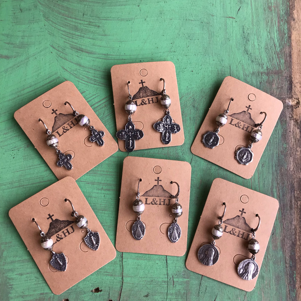 Capped Pearl Earrings